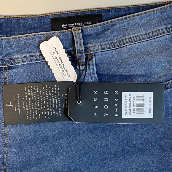 The Perfect Jean NYC‎ Blue Stretch Athletic Fit Denim Pants Trousers Men's 48x30 - Picture 7 of 11